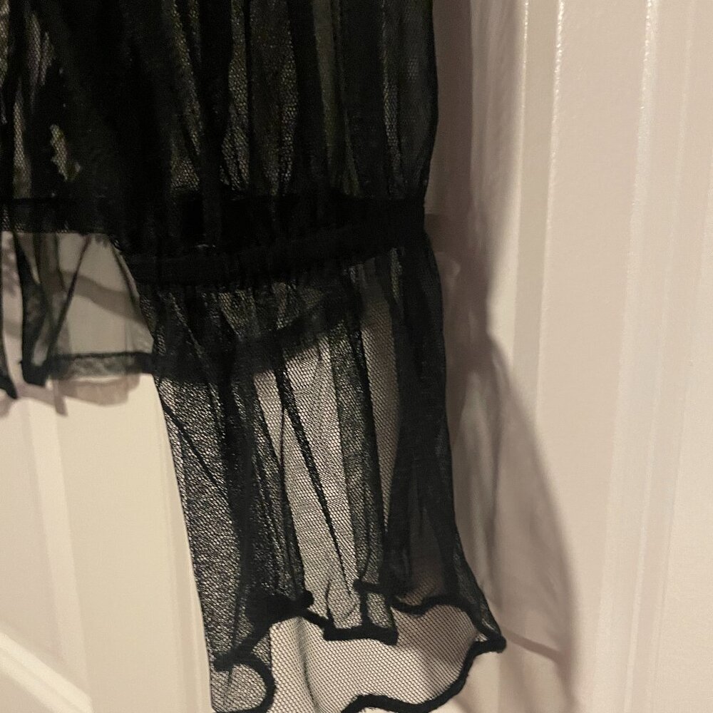 Sheer black shirt